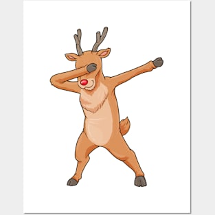 Reindeer on Christmas at Hip Hop Dance Posters and Art